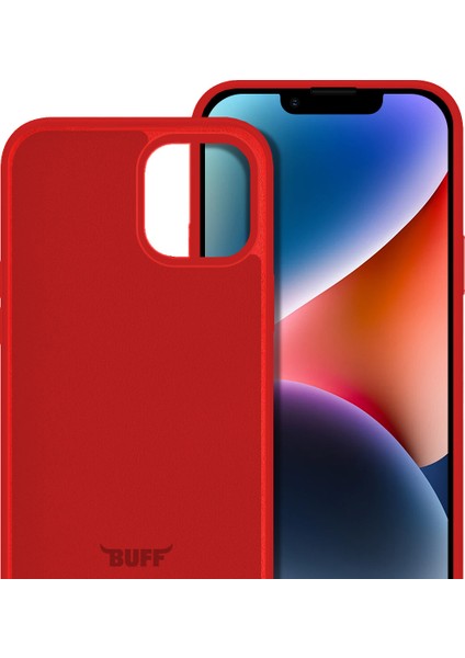 Buff iPhone 14 Rubber S Kılıf Red