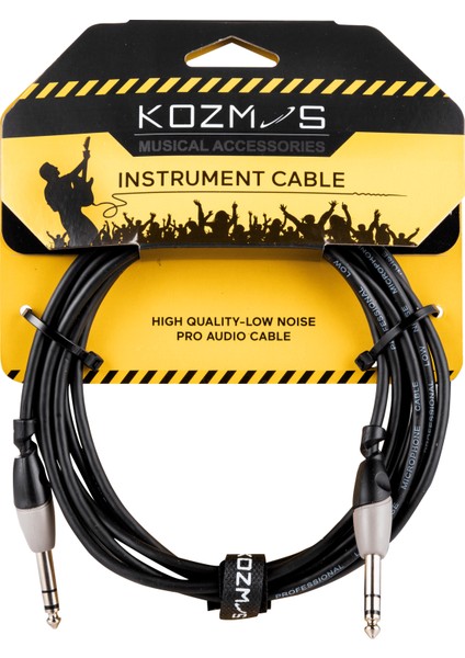 KCL-157-3M Siyah/Gri 3mt Stereo Enstrüman Kablosu