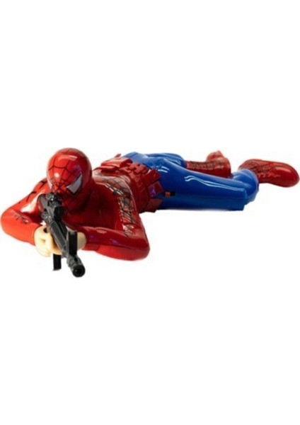Pilli Yerde Sürünen Spiderman Sürünen Pilli Silahlı Asker