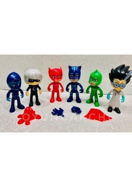 Pj Masks Pj Maskeliler Pj Mask Pija Maskeliler Oyuncak Figür Seti 10 Parça Pj Masks