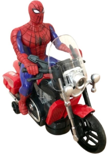 Spiderman Pilli Işıklı Motorlu Örümcek Adam