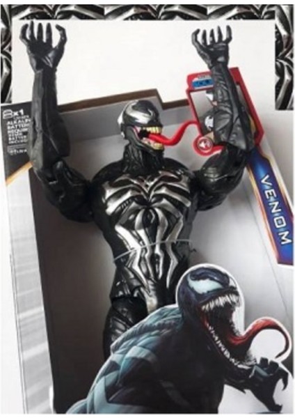 Oyuncak Venom Figür 30 cm Avengers Venom Figür Venom Işıklı ve Sesli Aksiyon Figür Oyuncak modelleri