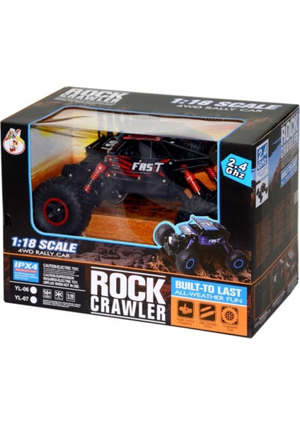 R/c 1:18 Rock Crawler 4x4 Wd Uzaktan Kumandalı Araba Buggy Jeep - Kırmızı