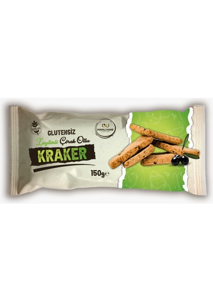 Glutensiz Zeytinli Çörekotlu Kraker 150 gr (3'lü Paket)