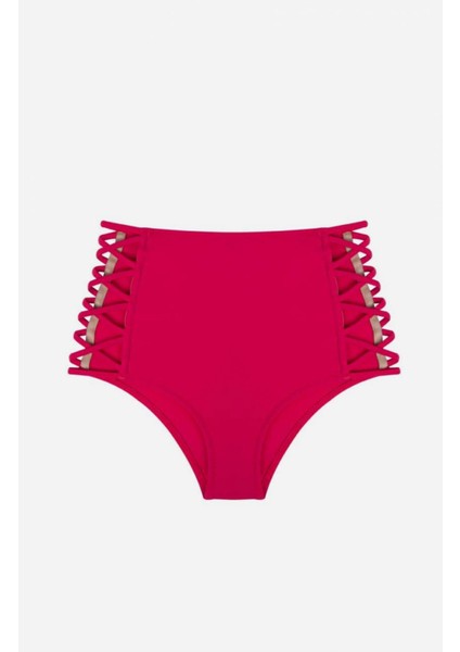 63047 Kırmızı Yüksek Bel Bikini Altı