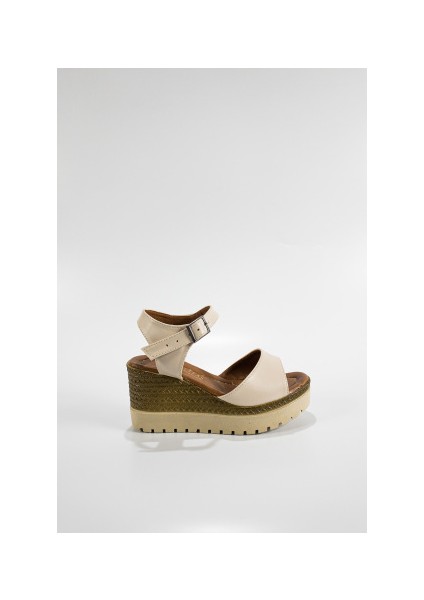 Kadın Krem Yüksek Topuk Sandalet fiyatları