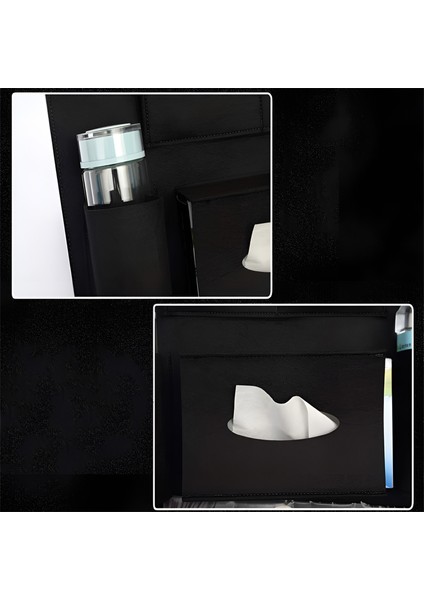 Araç İçi 7 Cepli Seyehat Eşya Organizer Siyah Yün Keçe Koltuk Arkası Düzenleyici Gözler Oto Yolcu Malzeme Organizer fiyatları