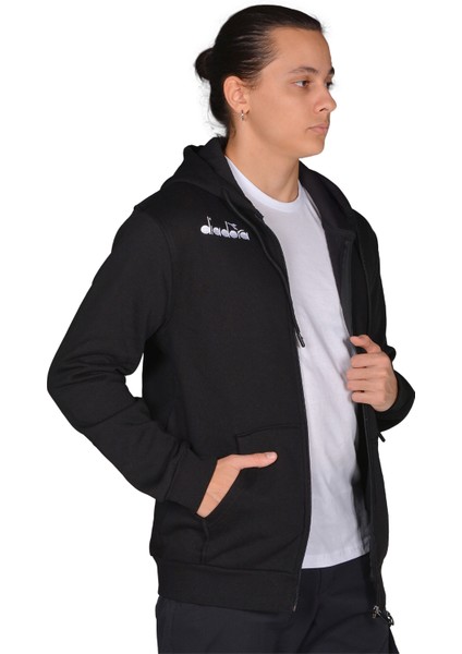 Imola - Erkek Siyah Pamuklu Tam Fermuarlı Spor Sweatshirt - DDTAM1050049 fiyatları
