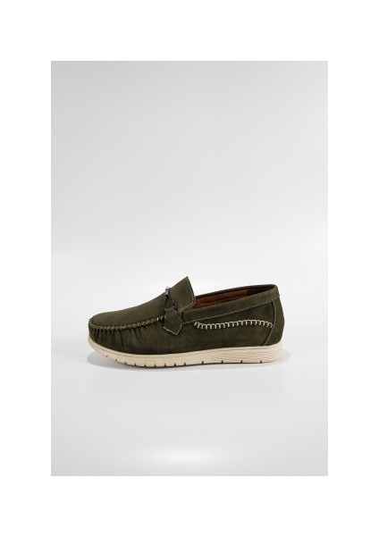 Erkek Haki Renk Hakiki Deri Ortopedik Casual Ayakkabı fiyatları