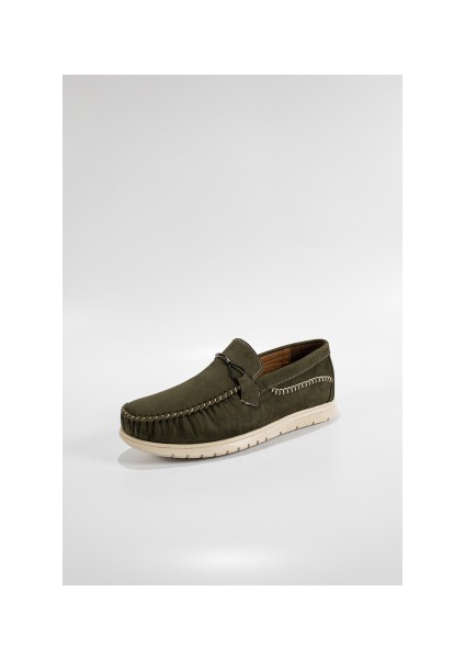 Erkek Haki Renk Hakiki Deri Ortopedik Casual Ayakkabı fırsatları