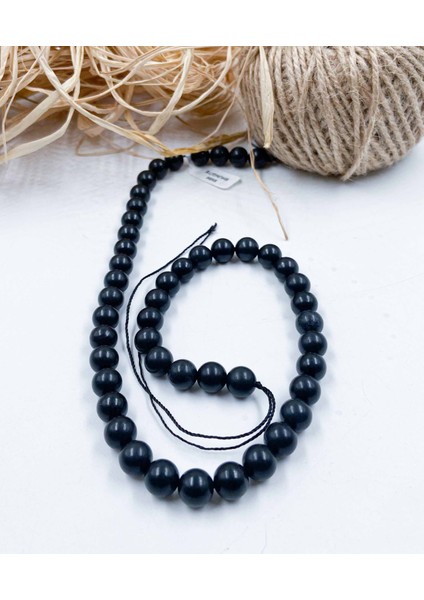 Shungite Küre Kesim 8 mm Doğal Taş Dizi