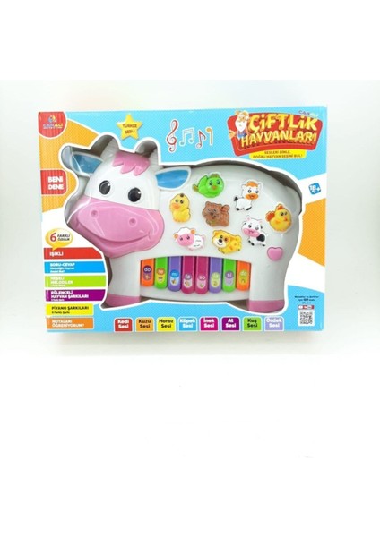 Can Ali Toys Çiftlik Hayvanlar Inek Piyano Oyuncağı