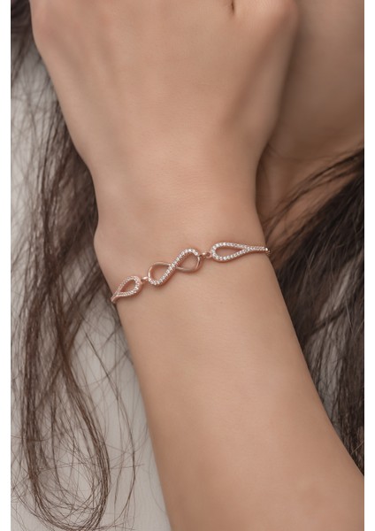 925 Ayar Gümüş Asansörlü Kelepçe Sonsuzluk Bileklik modelleri