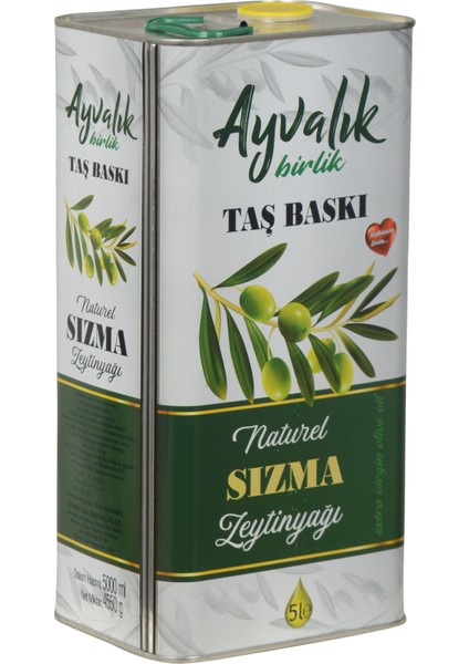 Taş Baskı Ege Natural Sızma Zeytin Yağı 5 lt