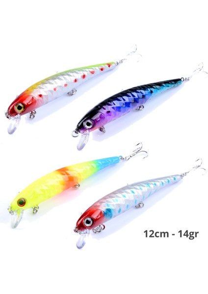 MSO Teknoloji Olta Balıkçılık Minnow 12CM 14GR Rapala Yapay Yem