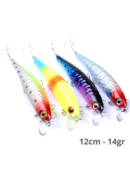 MSO Teknoloji Olta Balıkçılık Minnow 12CM 14GR Rapala Yapay Yem