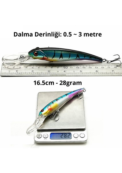 Olta Balıkçılık Minnow 16.5cm 28GR Deep Rapala Yapay Yem modelleri