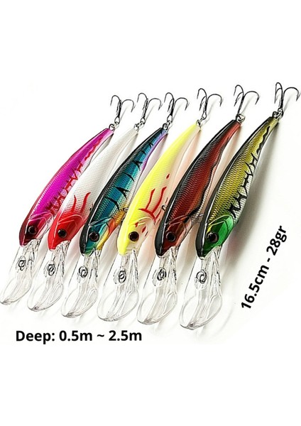 Olta Balıkçılık Minnow 16.5cm 28GR Deep Rapala Yapay Yem