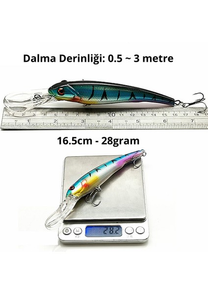 Olta Balıkçılık Minnow 16.5cm 28GR Deep Rapala Yapay Yem