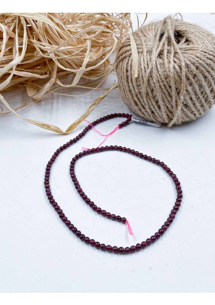Lal Garnet Küre Kesim 4 mm Doğal Taş Dizi