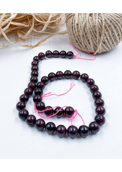 Lal Garnet Küre Kesim 10 mm Doğal Taş Dizi