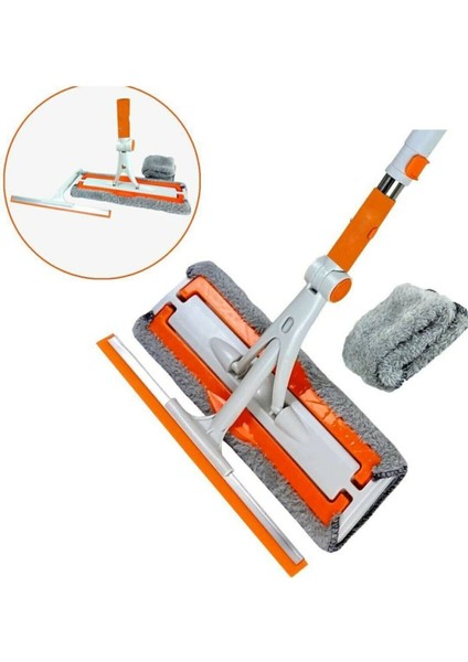 Mikrofiber Cam Mopu +1 Yedek Bezli Cam Silme Aparatı