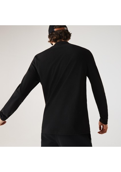 Erkek Classic Fit Uzun Kollu Siyah Polo fırsatları