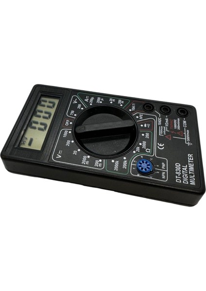 Siyah DT-830D Dijital Multimetre Avometre Ölçü Aleti (9V Pil Dahil)
