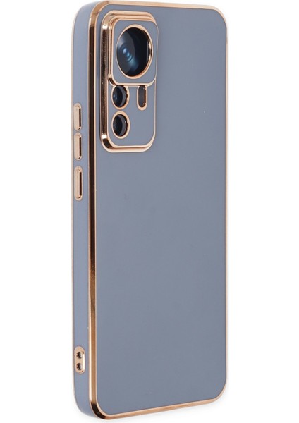 Xiaomi 12T Pro Kılıf Bark Parlak Kenarlı Silikon