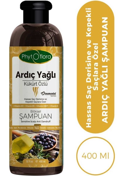 Tuzsuz Hassas Saç Derisine ve Kepekli Saçlara Özel Ardıç Yağlı Bitkisel Şampuan 400 ml