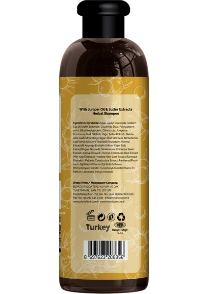 Tuzsuz Hassas Saç Derisine ve Kepekli Saçlara Özel Ardıç Yağlı Bitkisel Şampuan 400 ml modelleri