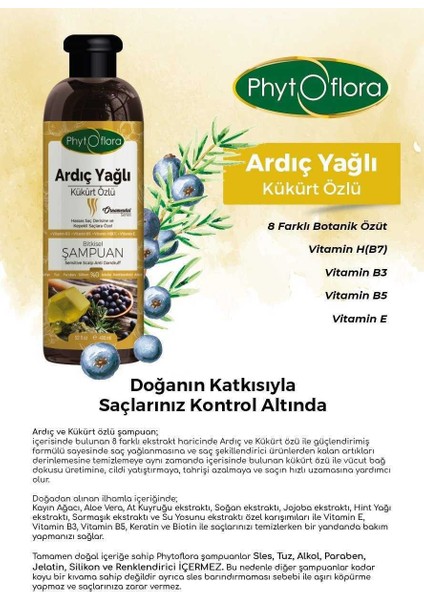 Tuzsuz Hassas Saç Derisine ve Kepekli Saçlara Özel Ardıç Yağlı Bitkisel Şampuan 400 ml fırsatları
