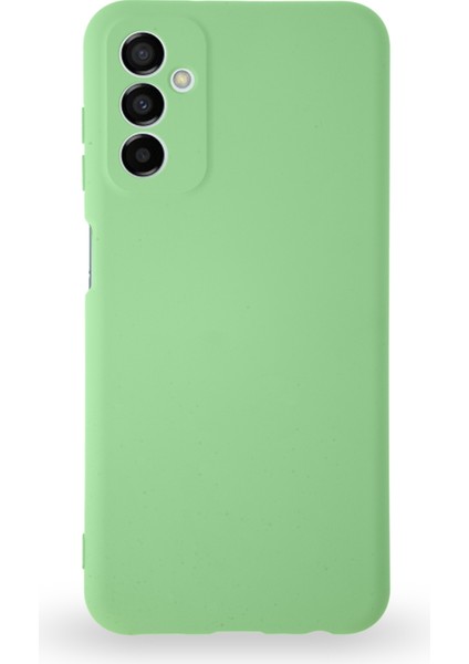 Samsung Galaxy M23 ile Uyumlu Kapak Içi Kadife Kamera Korumalı Lansman Silikon ile Uyumlu Kılıf - Açık Yeşil