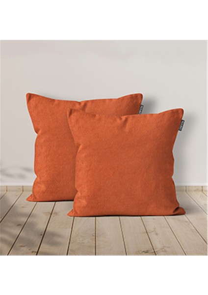 2'li Kadife Dokulu Kırlent Kılıfı Kiremit fiyatları