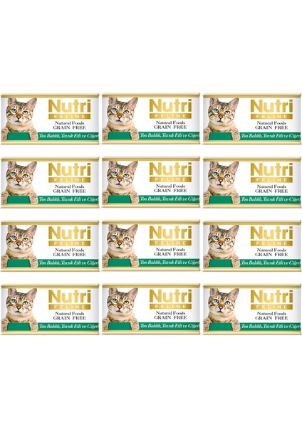 Ton&tavuk Etli Ciğerli 85GR Nutri Yaş Kedi Maması 12ADET