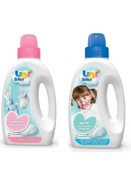 Uni Baby 1500 ml Aktif Çamaşır Deterjanı ve Yumuşatıcı