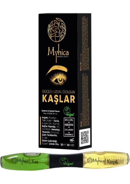 Kaş Kirpik Bakım Yağı Argan Yağlı Doğal E Vitamin Vegan Colagen Ürünü.kaş+Kirpik 20ML