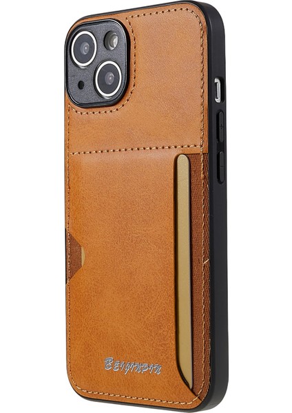 iPhone 14 Için Plus Anti-Cratch Kplus Yuvası Tasarımı Telefon Kasası Pu Deri+Tpu+Pc Hassas Kesim Koruyucu Kapak Kabuğu (Yurt Dışından)