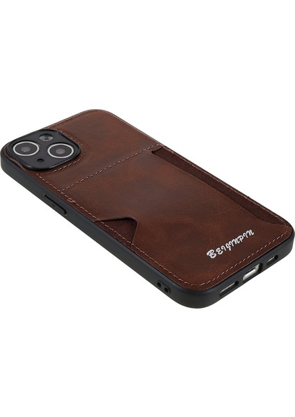 iPhone 14 Için Plus Anti-Cratch Kplus Yuvası Tasarımı Telefon Kasası Pu Deri+Tpu+Pc Hassas Kesim Koruyucu Kapak Kabuğu (Yurt Dışından)