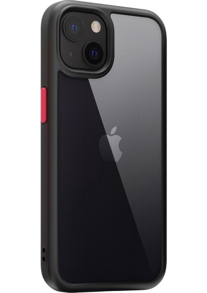 iPhone 14 Için 9h Sertlik Temizlikli Cam + Tpu Şok Geçirmez Hibrit Kılıf Mat Tampon Şeffaf Telefon Kapağı (Yurt Dışından)