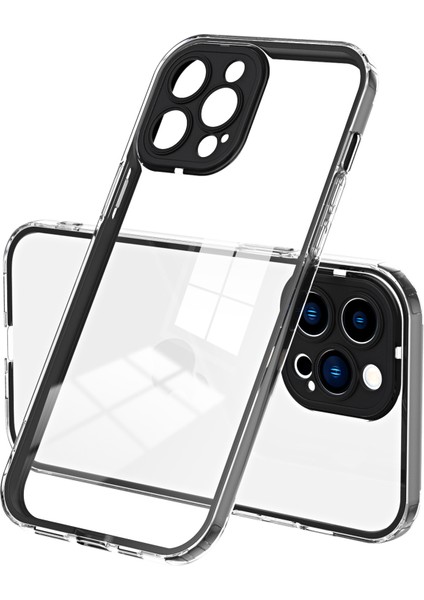 Renkli Pc Çerçeveli Koruyucu Telefon Kılıfı ile iPhone 14 Pro 3'ü 1 Arada Şeffaf Tpu Telefon Kapağı Için (Yurt Dışından)