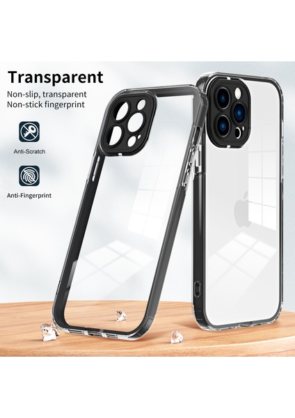 Renkli Pc Çerçeveli Koruyucu Telefon Kılıfı ile iPhone 14 Pro 3'ü 1 Arada Şeffaf Tpu Telefon Kapağı Için (Yurt Dışından)