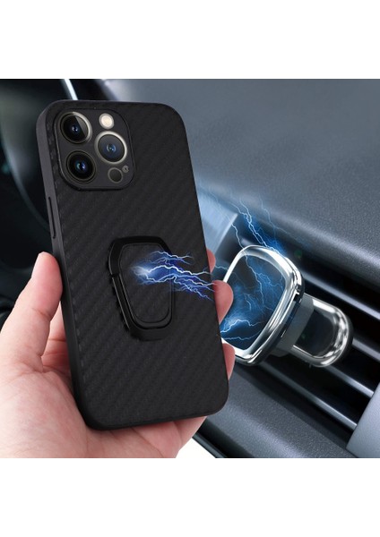 iPhone 14 Pro Için Pro-Cratch Pu Deri Kickstand Case Hard Pc Iç Yumuşak Tpu Tampon Şok Geçirmez Koruyucu Telefon Kapağı (Yurt Dışından)