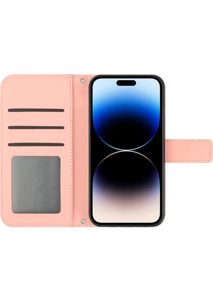 iPhone 14 Pro Max HT04 Için Şok Geçirmez Telefon Kasası Basılı Ayçiçeği Deri Touch Pu Deri Deri Stand Cüzdan Koruyucusu Omuz Kayışı ile (Yurt Dışından) indirimleri
