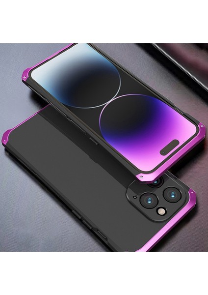 iPhone 14 Pro 3 Parçalı Tasarım Hibrit Telefon Kılıfı Ağır Hizmet Koruma Pc+Metal Şok Geçirmez Zırh Kapağı (Yurt Dışından) modelleri