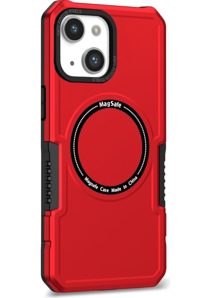Kamera Lens Çerçeve Tasarım Telefon Kapağı iPhone 14 Sert Pc + Yumuşak Tpu Anti-Drop Manyetik Kılıf Magsafe ile Uyumlu (Yurt Dışından)