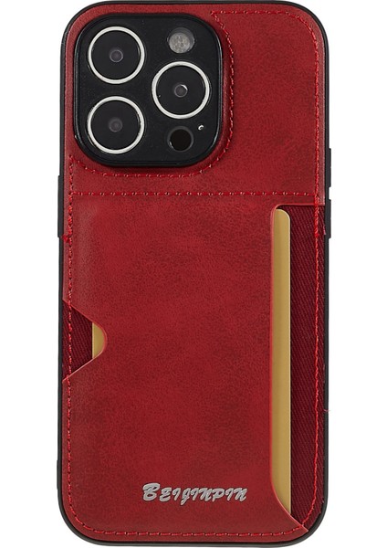 iPhone 14 Pro Max Shockproof Pu Deri+Tpu+Pc Koruyucu Kapak Kplus Yuvası Tasarımı Kesikli Kırmızı (Yurt Dışından) fiyatları