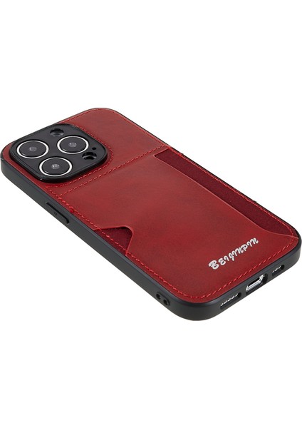 iPhone 14 Pro Max Shockproof Pu Deri+Tpu+Pc Koruyucu Kapak Kplus Yuvası Tasarımı Kesikli Kırmızı (Yurt Dışından) fırsatları