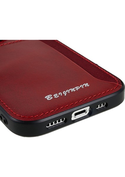 iPhone 14 Pro Max Shockproof Pu Deri+Tpu+Pc Koruyucu Kapak Kplus Yuvası Tasarımı Kesikli Kırmızı (Yurt Dışından) indirimleri