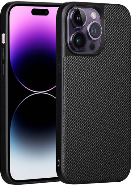 iPhone 14 Pro Max Dokulu Deri Kaplamalı Tpu Telefon Kılıfı Anti-Kılpon Cep Telefonu Geri Kapak Için Vili Tc Serisi (Yurt Dışından)